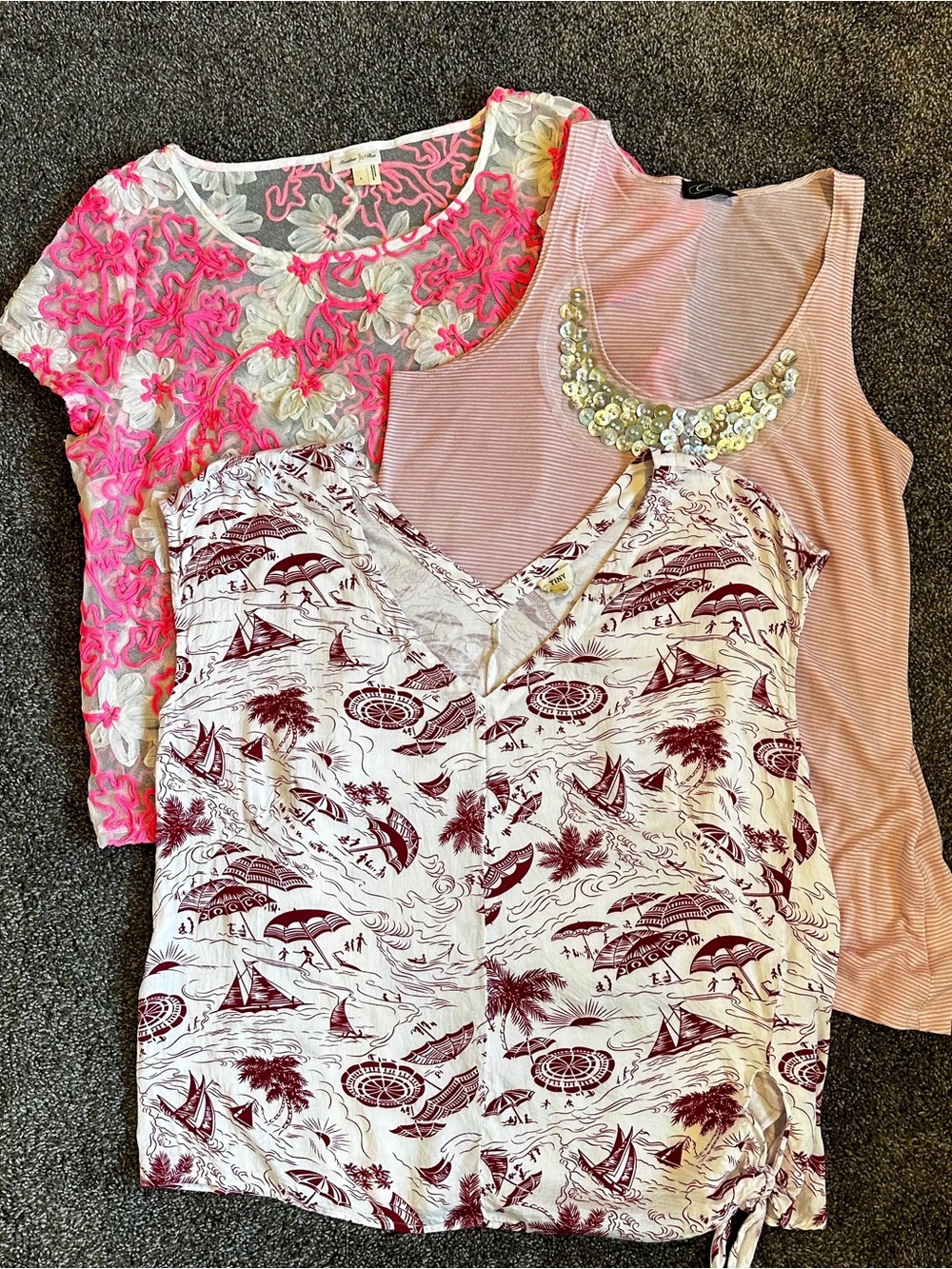 Anthropologie summer shirt / tank bundle (3)